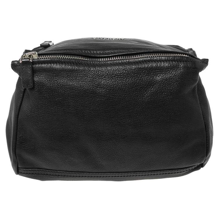 Pre Owned Givenchy Black Leather Small Pandora Messenger Bag