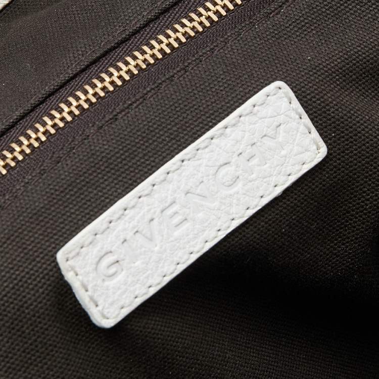 Pre Owned Givenchy White Leather Zip Satchel