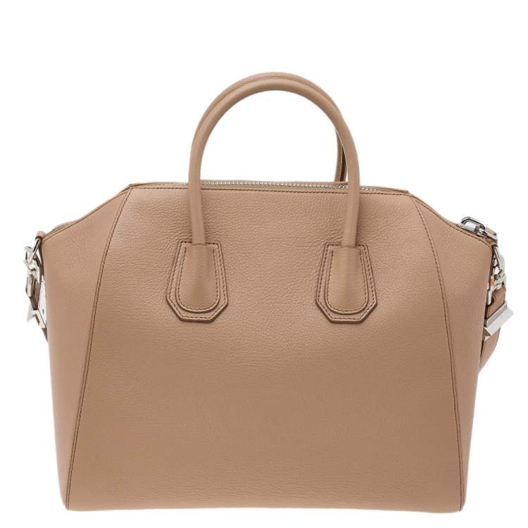 Pre Owned Givenchy Beige Leather Medium Antigona Satchel 
