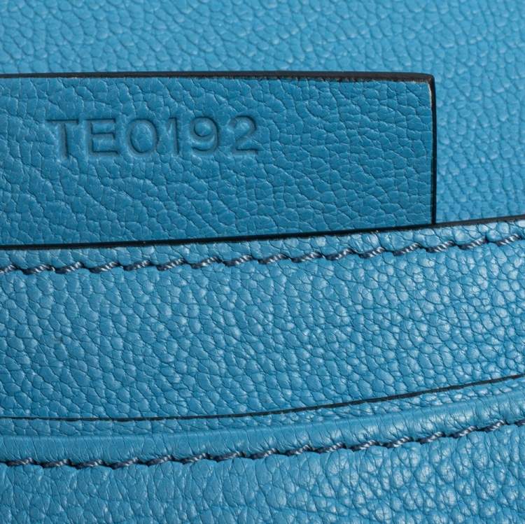 Pre Owned Givenchy Blue Leather Antigona Envelope Clutch
