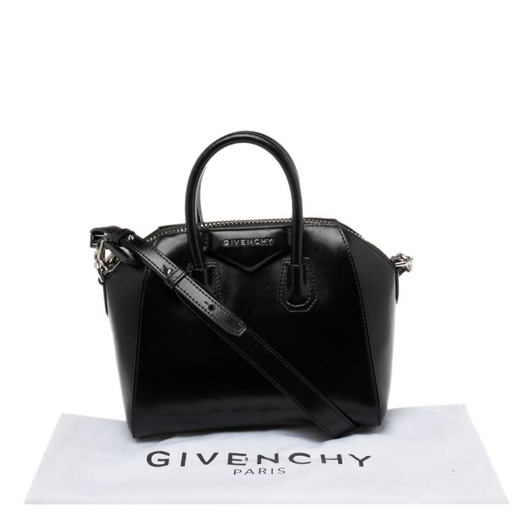 Pre Owned Givenchy Black Leather Mini Antigona Satchel