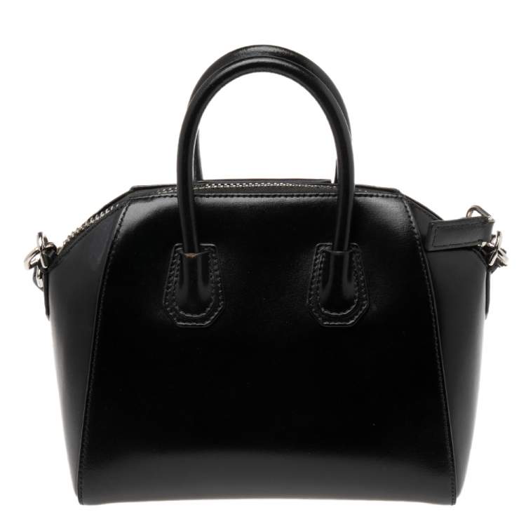 Pre Owned Givenchy Black Leather Mini Antigona Satchel