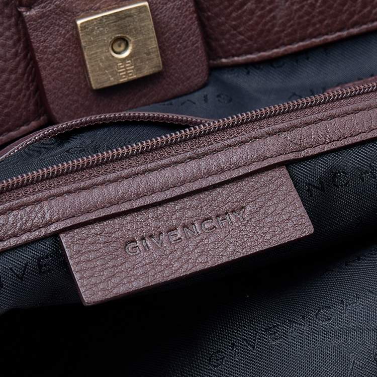 Pre Owned Givenchy Brown Monogram Canvas And Leather Shoulder Bag