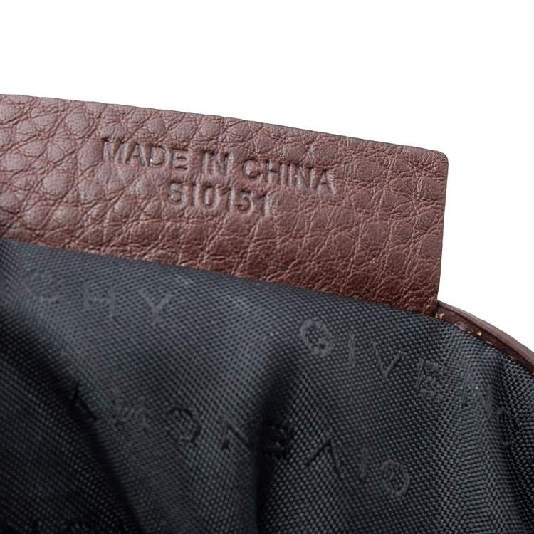 Pre Owned Givenchy Brown Monogram Canvas And Leather Shoulder Bag