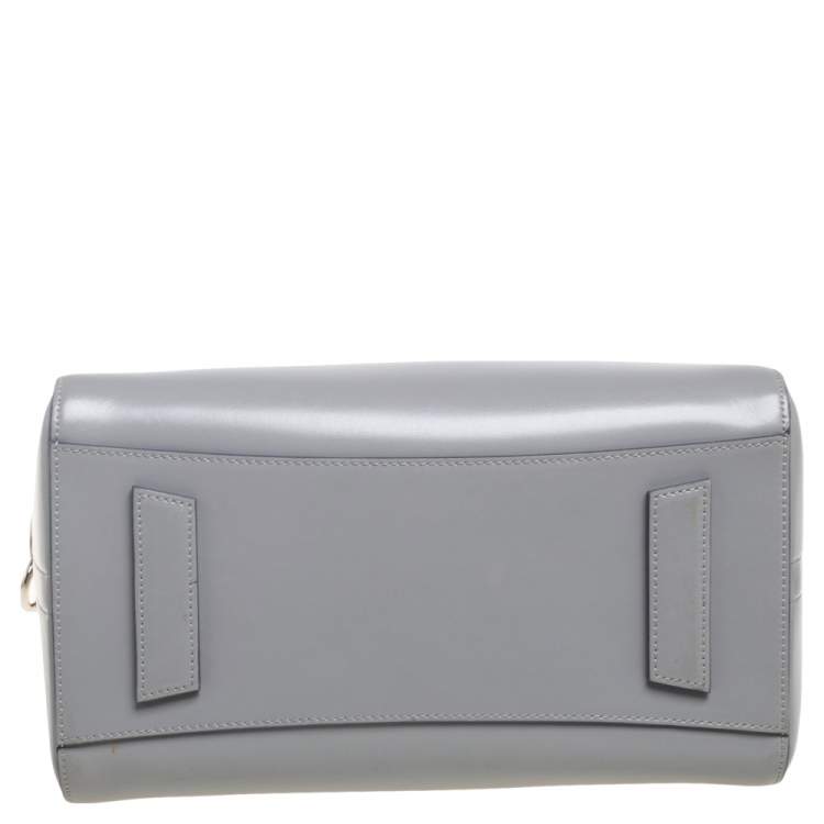 Pre Owned Givenchy Grey Leather Small Antigona Satchel