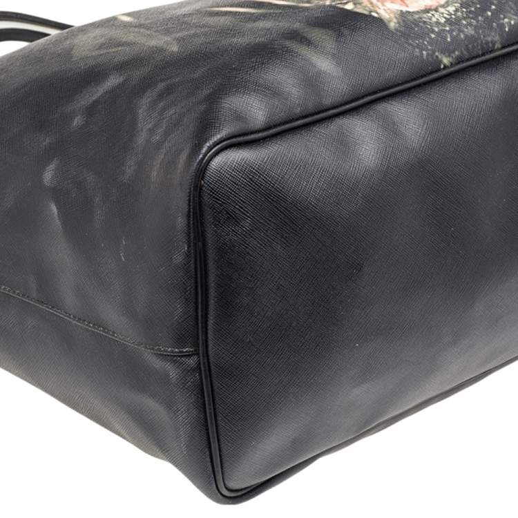 Pre Owned Givenchy Black Leather Rottweiler Antigona Large Tote
