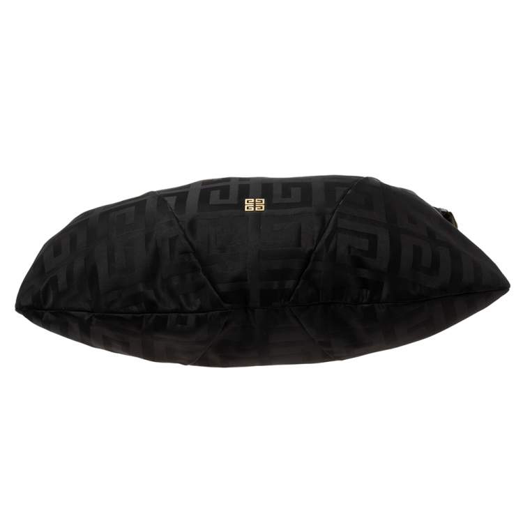 Pre Owned Givenchy Black Signature Nylon Hobo