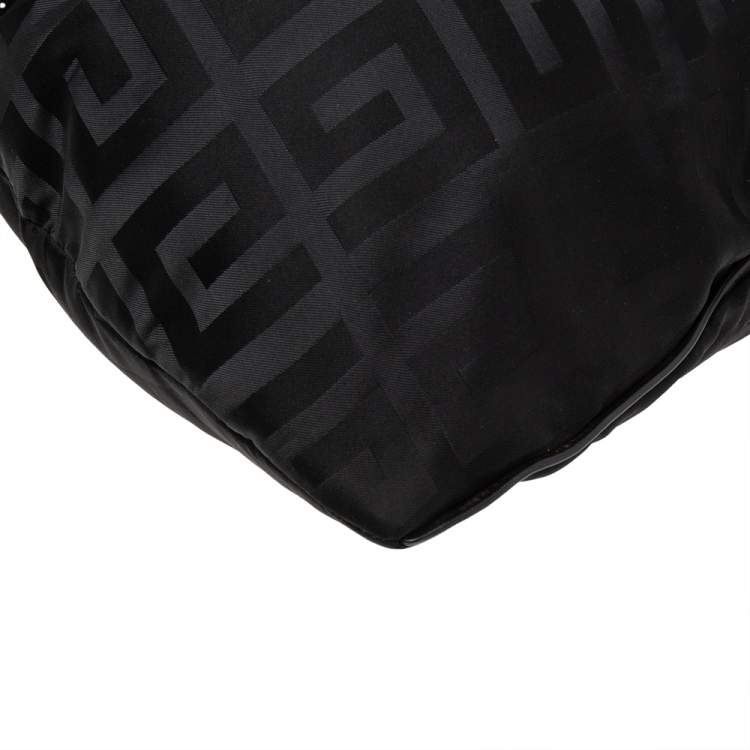 Pre Owned Givenchy Black Signature Nylon Hobo
