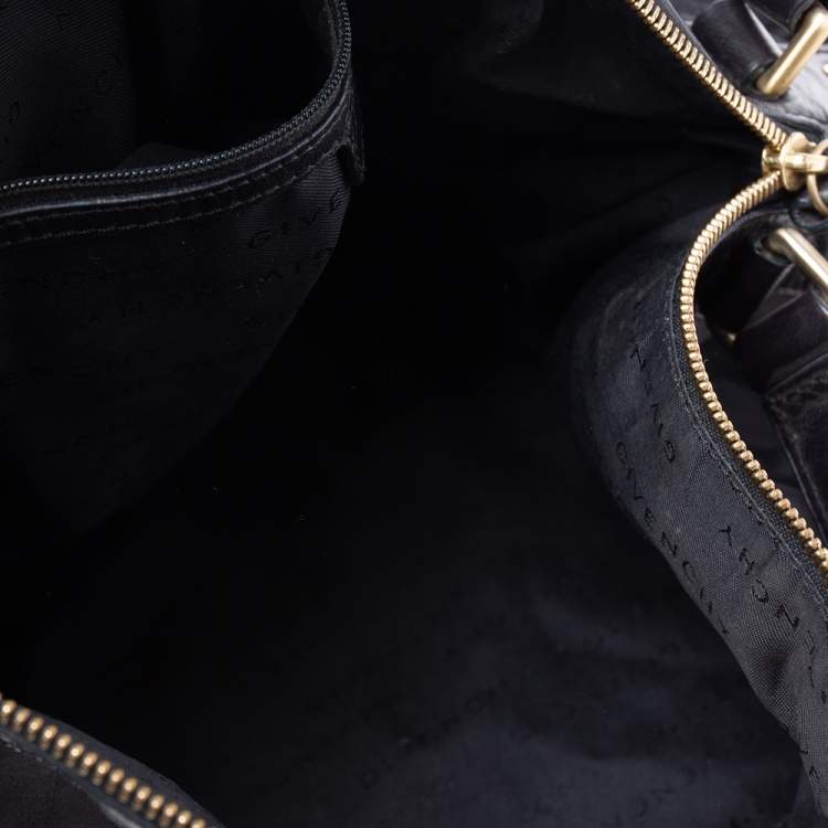 Pre Owned Givenchy Black Signature Nylon Hobo
