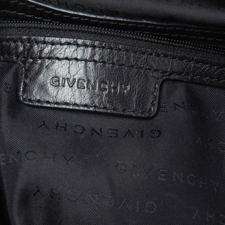 Pre Owned Givenchy Black Signature Nylon Hobo