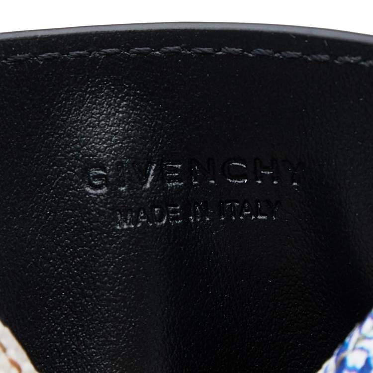 Pre Owned Givenchy Multicolor Logo Print Coated Canvas Card Holder