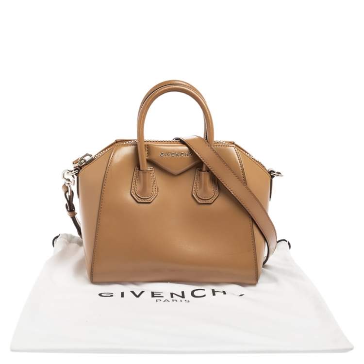 Pre Owned Givenchy Caramel Leather Mini Antigona Satchel