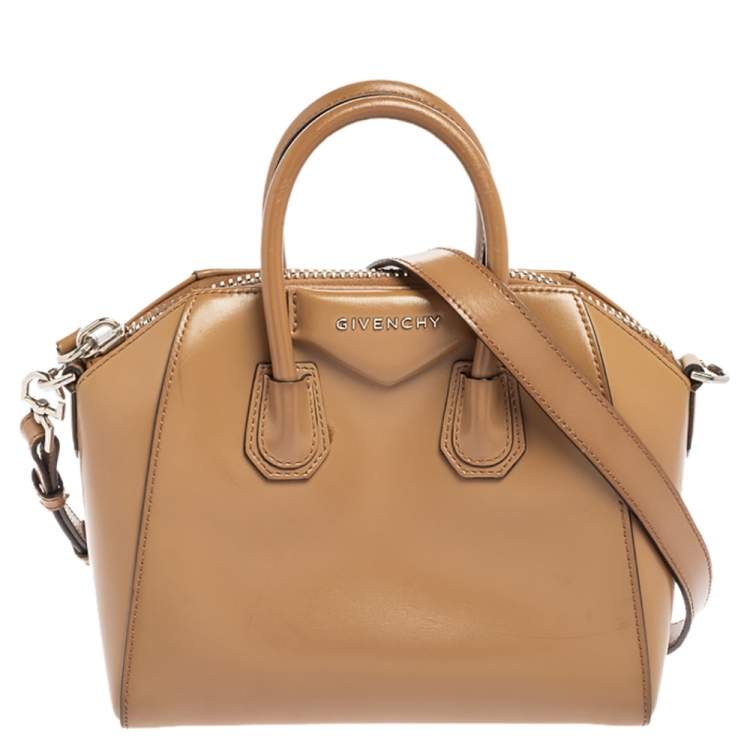 Pre Owned Givenchy Caramel Leather Mini Antigona Satchel