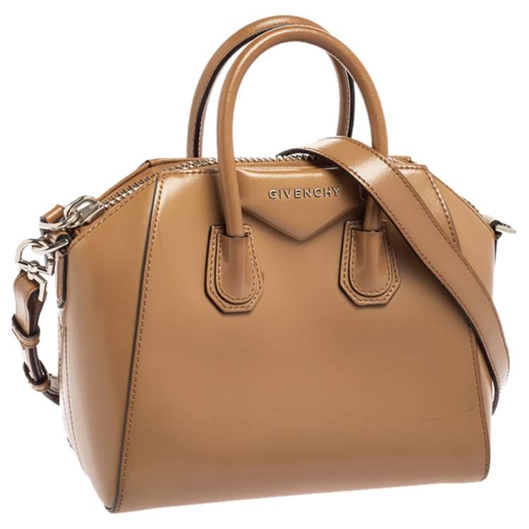 Pre Owned Givenchy Caramel Leather Mini Antigona Satchel