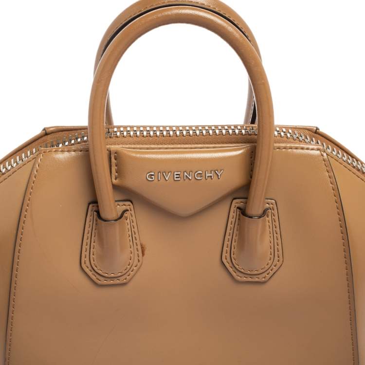 Pre Owned Givenchy Caramel Leather Mini Antigona Satchel