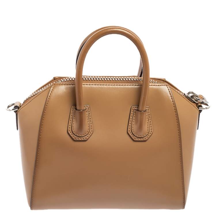 Pre Owned Givenchy Caramel Leather Mini Antigona Satchel