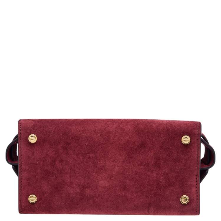 Pre Owned Givenchy Red Suede Shoulder Bag