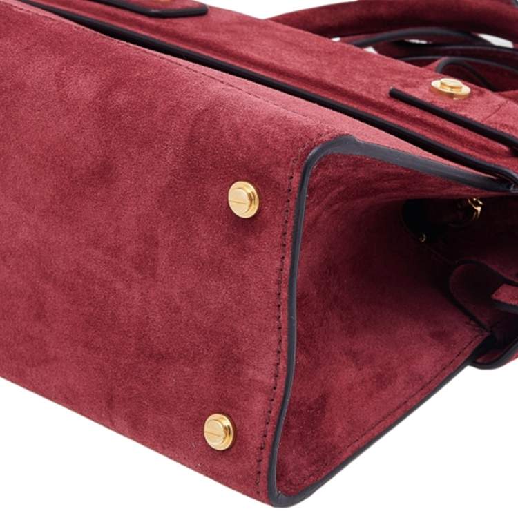 Pre Owned Givenchy Red Suede Shoulder Bag