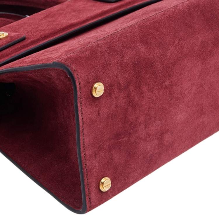 Pre Owned Givenchy Red Suede Shoulder Bag