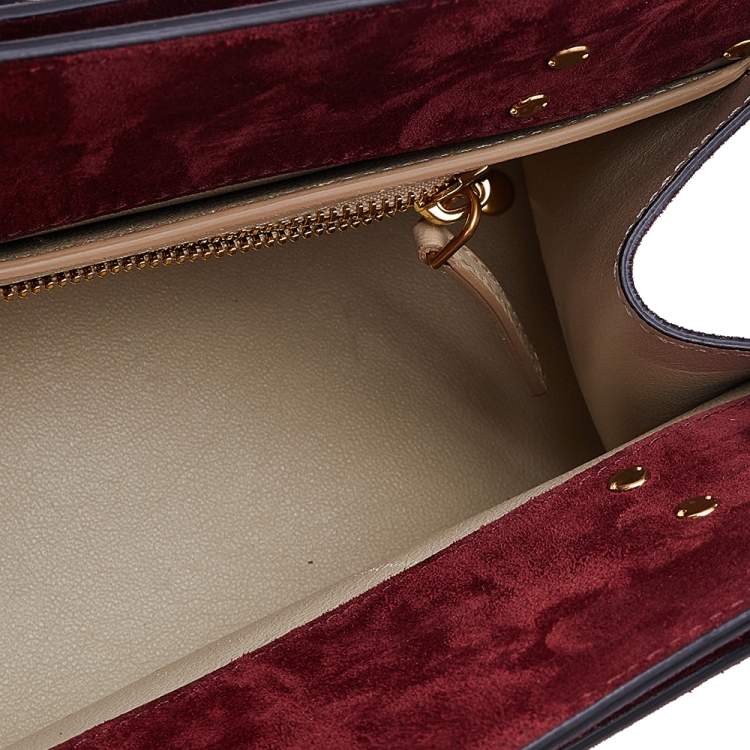 Pre Owned Givenchy Red Suede Shoulder Bag