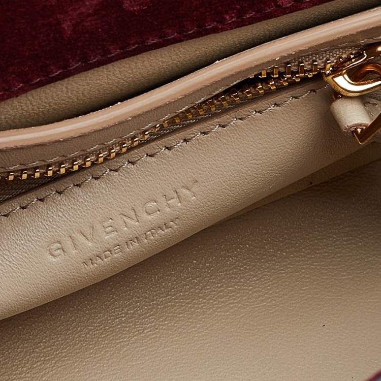 Pre Owned Givenchy Red Suede Shoulder Bag