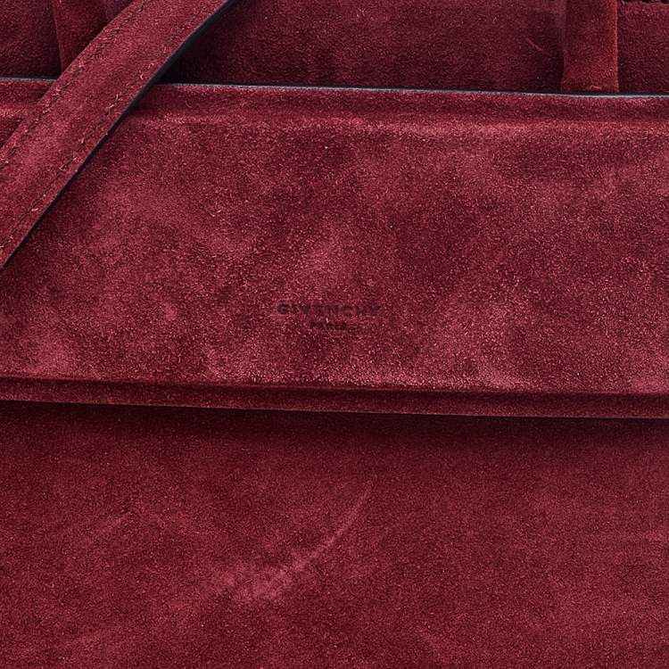 Pre Owned Givenchy Red Suede Shoulder Bag