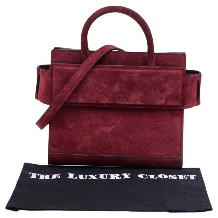 Pre Owned Givenchy Red Suede Shoulder Bag