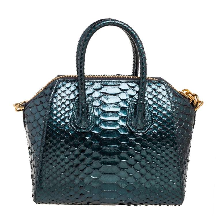 مملوكة مسبقًا Givenchy Emerald Python Mini Antigona Satchel