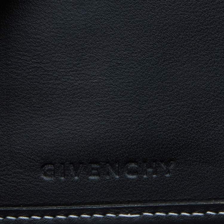 Pre Owned Givenchy Grey/Black Monogram Canvas Compact Wallet