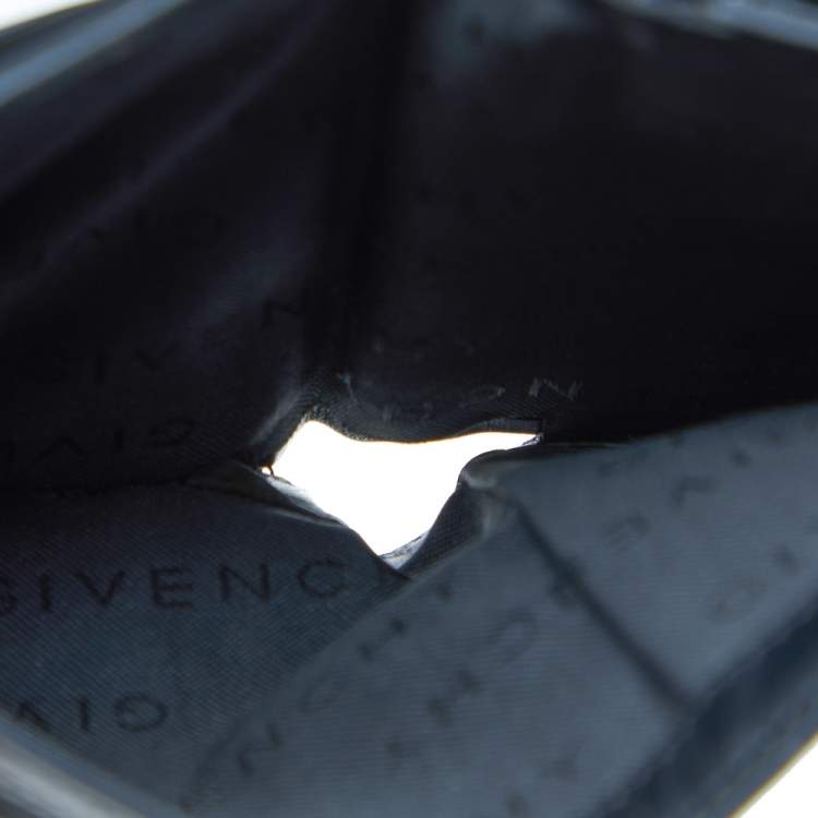 Pre Owned Givenchy Black Nylon and Leather Trifold Wallet
