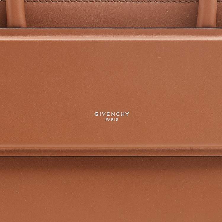 Pre Owned Givenchy Brown Leather Small Horizon Tote