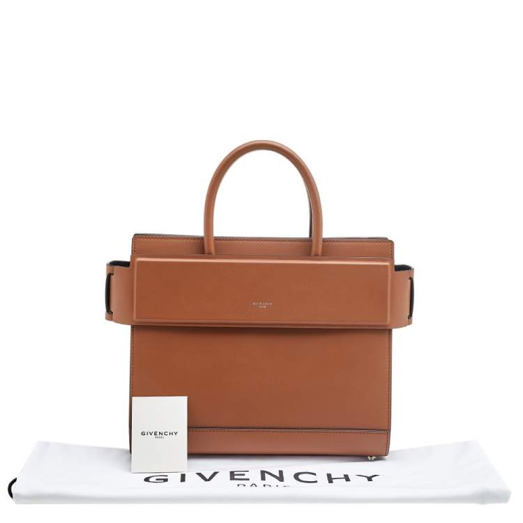 Pre Owned Givenchy Brown Leather Small Horizon Tote