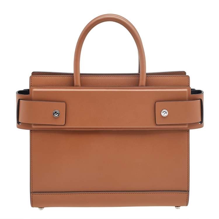 Pre Owned Givenchy Brown Leather Small Horizon Tote