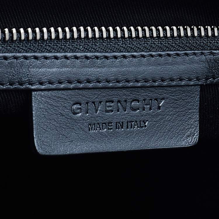 Pre Owned Givenchy Blue/Black Leather Medium Antigona Satchel