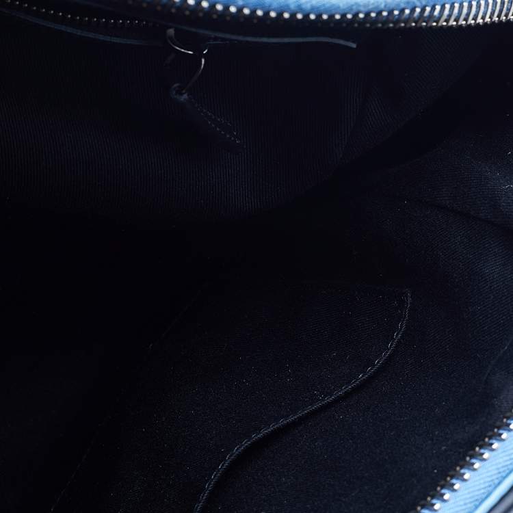 Pre Owned Givenchy Blue/Black Leather Medium Antigona Satchel