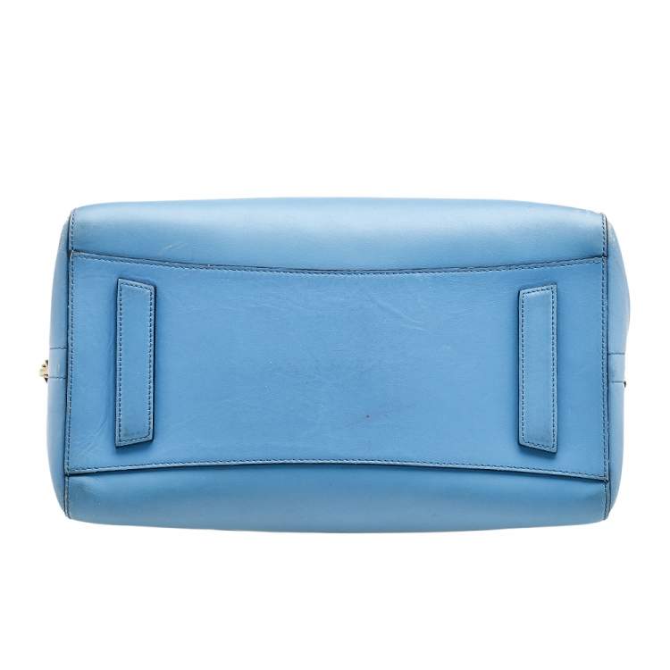 Pre Owned Givenchy Blue/Black Leather Medium Antigona Satchel
