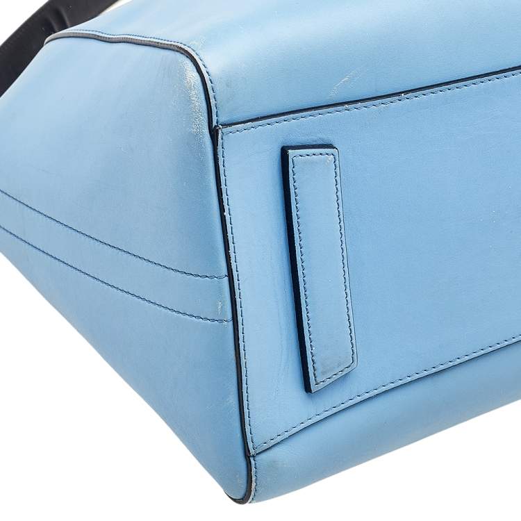 Pre Owned Givenchy Blue/Black Leather Medium Antigona Satchel