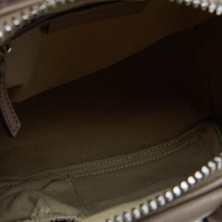 Pre Owned Givenchy Dark Beige Leather Mini Antigona Satchel