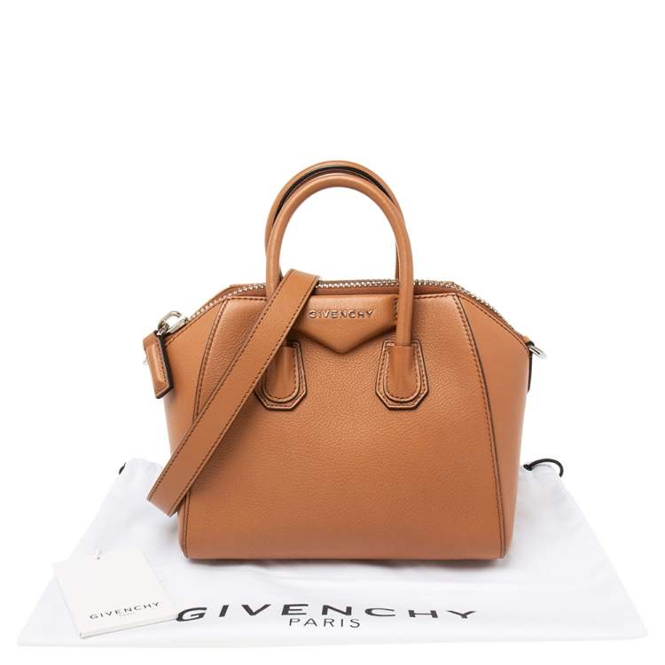 Pre Owned Givenchy Brown Leather Mini Antigona Satchel