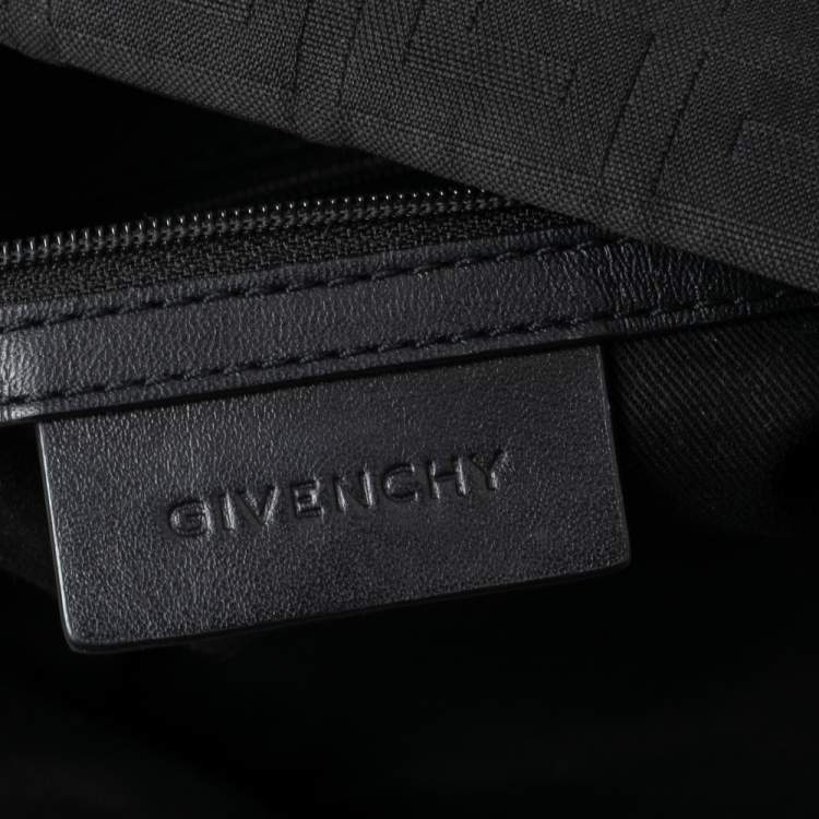Pre Owned Givenchy Black Monogram Canvas and Leather Hobo