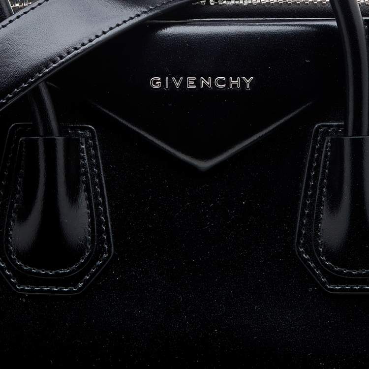 Pre Owned Givenchy Black Leather Medium Antigona Satchel 