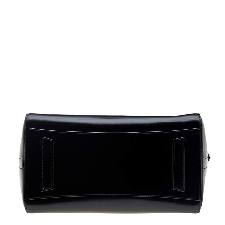 Pre Owned Givenchy Black Leather Medium Antigona Satchel 