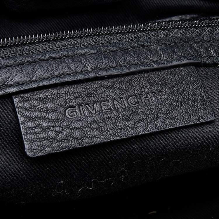 Pre Owned Givenchy Black Leather Top Zip Satchel