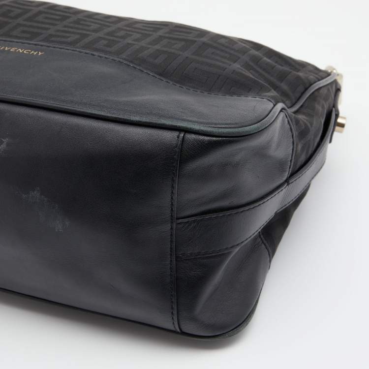 Pre Owned Givenchy Black Canvas and Leather Hobo