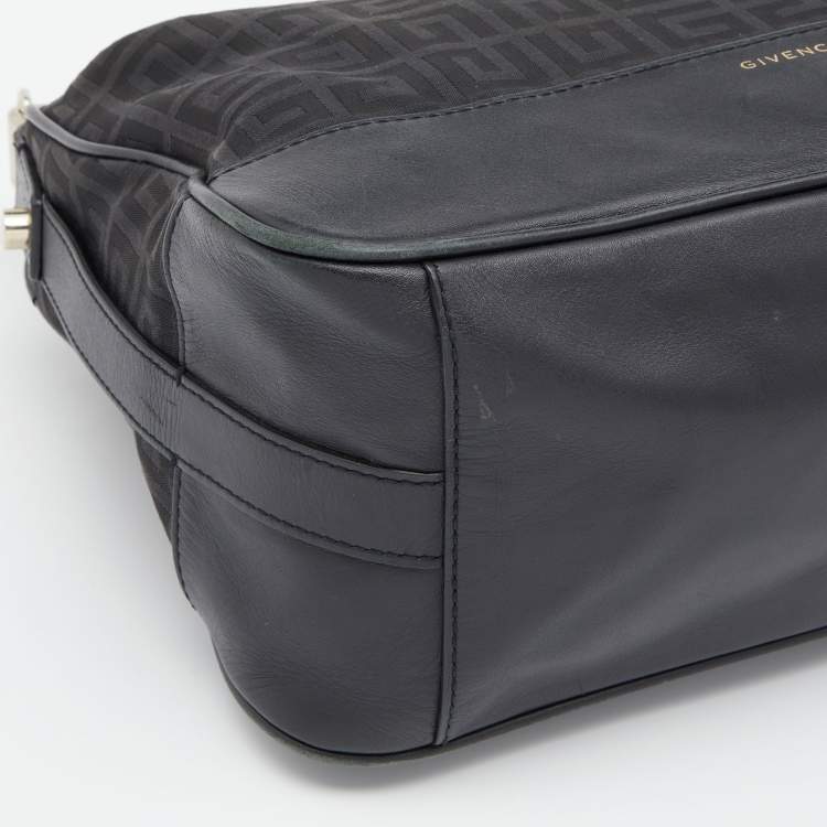 Pre Owned Givenchy Black Canvas and Leather Hobo