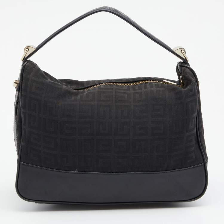 Pre Owned Givenchy Black Canvas and Leather Hobo