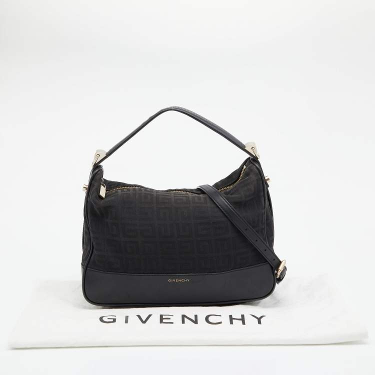 Pre Owned Givenchy Black Canvas and Leather Hobo