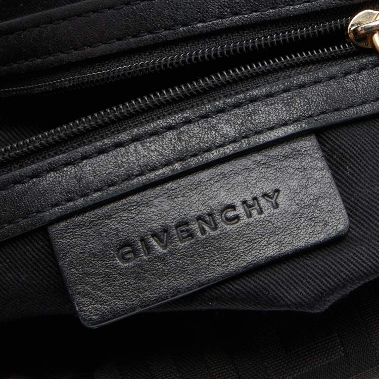 Pre Owned Givenchy Black Canvas and Leather Hobo