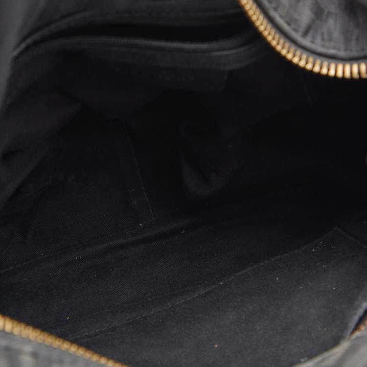 Pre Owned Givenchy Black Canvas and Leather Hobo