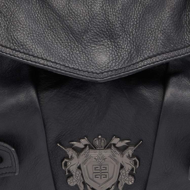 Pre Owned Givenchy Black Leather Satchel